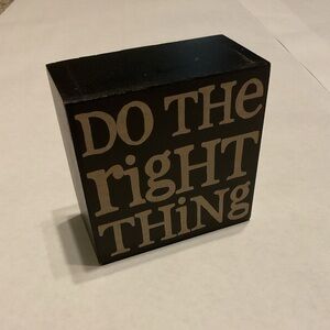 Black Decorative Block with Inspirational Quote